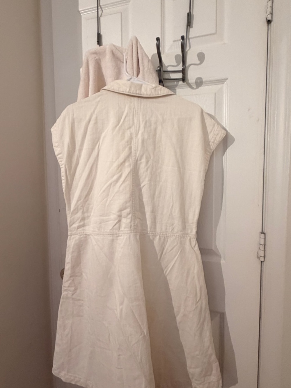 Universal Thread Cream Button-Front Mini Shirt Dress - Picture 3 of 7